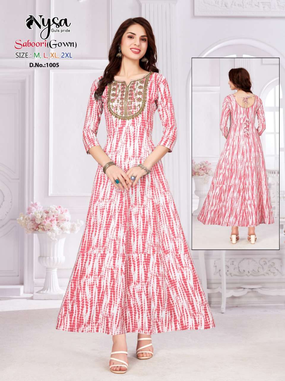 Nysa-saboori  Vol-1-fabric-rayon-embroidery- Sequence Work-capsule-saboori Print-anarkali-long-gown-1005
